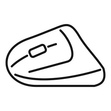 Ergonomic vertical computer mouse for healthy work icon Stock Illustration