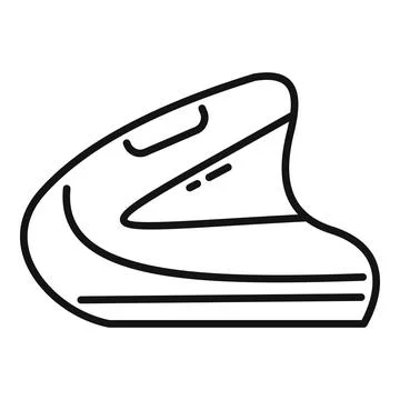 Ergonomic vertical computer mouse line art icon 스톡 일러스트