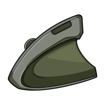 Ergonomic vertical computer mouse providing comfortable digital interaction 스톡 일러스트