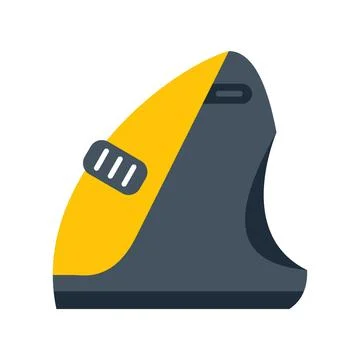 Ergonomic vertical computer mouse vector icon illustration Illustrazione stock