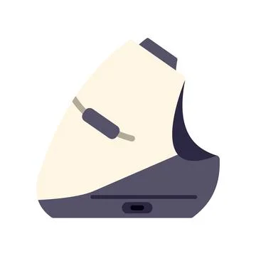 Ergonomic vertical wireless optical computer mouse hardware 스톡 일러스트