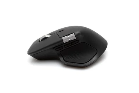 Ergonomic Wireless Computer Mouse for Professional Use Isolated on White Stock Photos