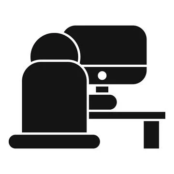 Ergonomic workplace icon simple vector. Office table 스톡 일러스트