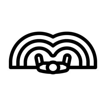 Ergonomics principles mechanical engineer line icon vector illustration 스톡 일러스트