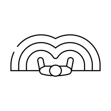 Ergonomics principles mechanical engineer line icon vector illustration Stock Illustration