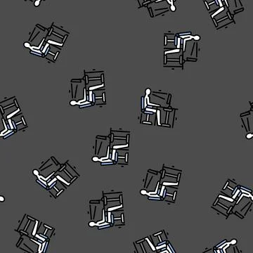 Ergonomics principles mechanical engineer vector seamless pattern Stockillustratie