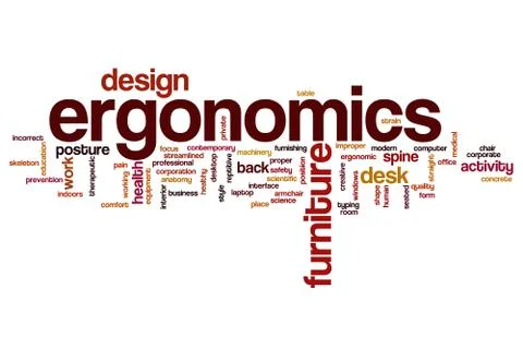 Ergonomics word cloud Stock Illustration