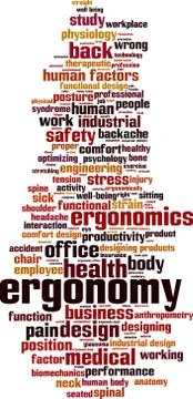 Ergonomy word cloud Stock-Illustration