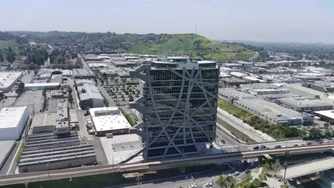 Eric Owen Moss Architects Fly Over 3 Stock Footage 239375598