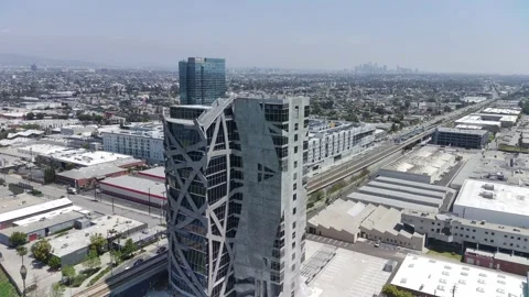 Eric Owen Moss Architects Fly Over 4 Stock Footage 239375872