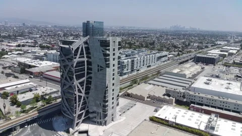 Eric Owen Moss Architects Fly Over 5 Stock Footage 239376057