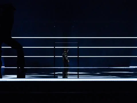 Eric Saade performing at Semifinal 1 of Eurovision 2024 Stock Photos