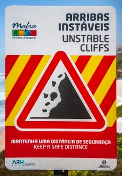Ericeira Unstable Cliffs Stock Photos