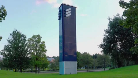 Ericsson sign in Linköping Stock Footage 282916030
