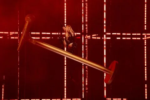 Erika Vikman performing at Semifinal 2 of Eurovision 2025 Stock Photos