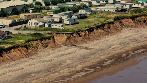 Erision Skipsea UK Stock Footage 280677053