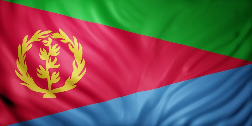 Eritrea 3d flag Stock Illustration