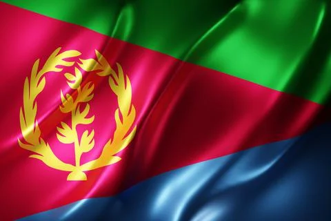 Eritrea 3d flag Stock Illustration