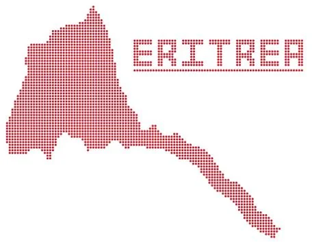 Eritrea Africa Dot Map Stock Illustration