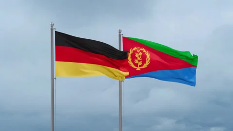 Eritrea and Germany flags Stock Footage 251973458