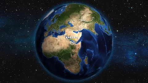 ERITREA BARENTU ZOOM IN FROM SPACE Stock Footage 115637045