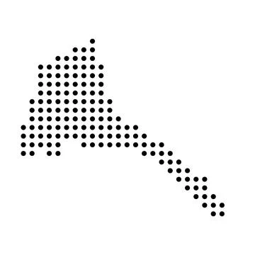 Eritrea dotted vector map Illustrazione stock