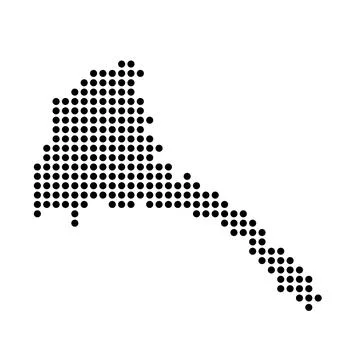 Eritrea dotted vector map Stock Illustration