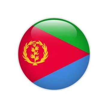 Eritrea flag on button Illustrazione stock
