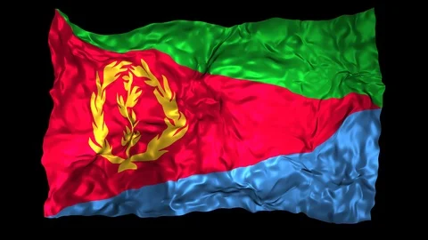 Eritrea flag Stock Footage 110804220
