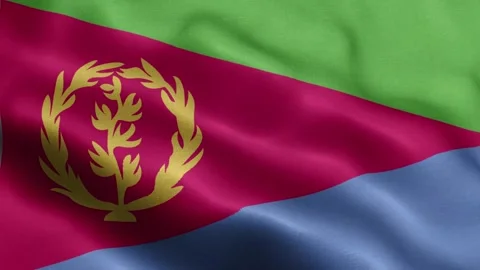 Eritrea flag Front Stock Footage 318664734