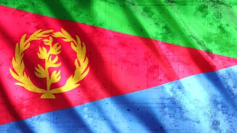 Eritrea Flag Grunge Stock Footage 123713639