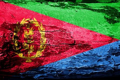 Eritrea flag with grunge texture Stock Illustration