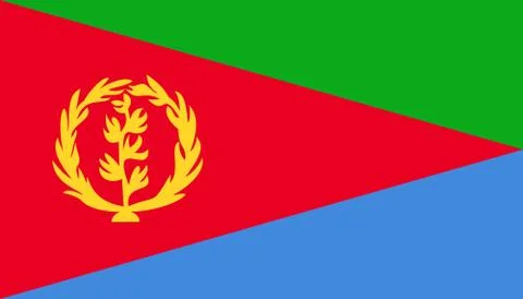 Eritrea flag icon in flat style. National sign vector illustration. Politic b Stock Illustration