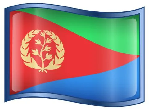 Eritrea flag icon. Stock Illustration
