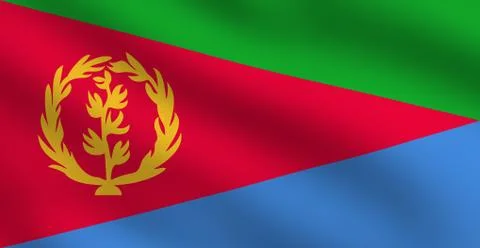 Eritrea flag Stock Illustration