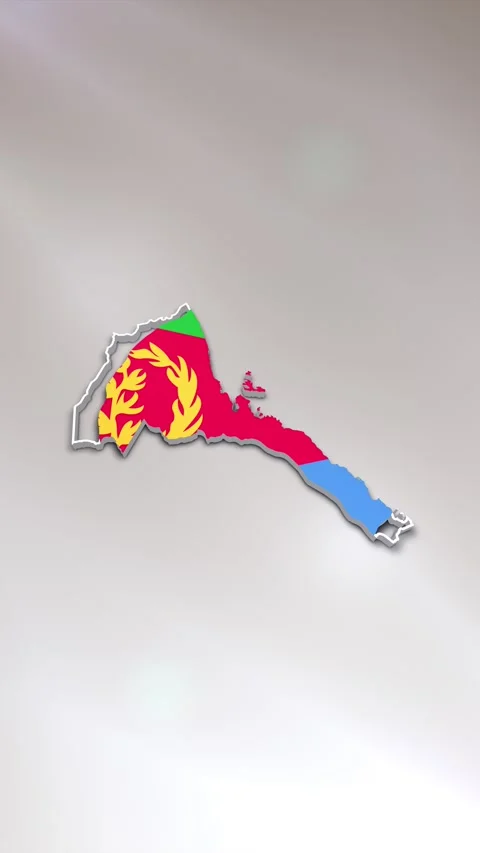Eritrea Flag on Map 스톡 동영상 278173076