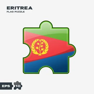 Eritrea Flag Puzzle Stock Illustration