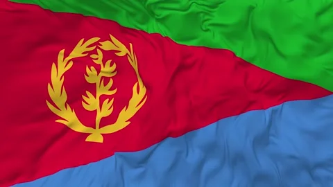 Eritrea Flag Seamless Looping Background Waving Slow Motion Stock Footage 234307001