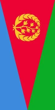 Eritrea flag turned to vertical position Stock Illustration