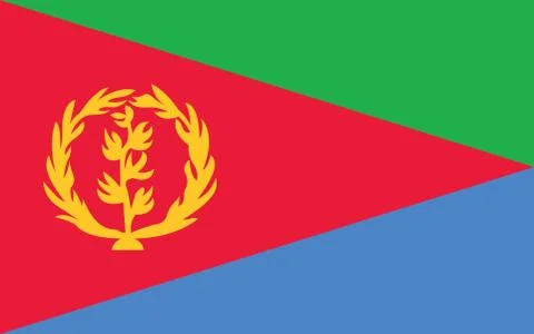 Eritrea flag vector graphic. Rectangle Eritrean flag illustration. Eritrea co Stock-Illustration