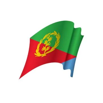 Eritrea flag, vector illustration Stock Illustration