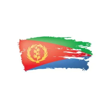 Eritrea flag, vector illustration on a white background. Stock Illustration