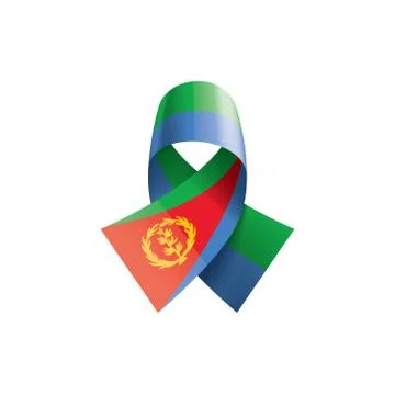 Eritrea flag, vector illustration on a white background Stock Illustration