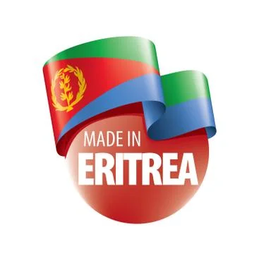Eritrea flag, vector illustration on a white background Stock Illustration