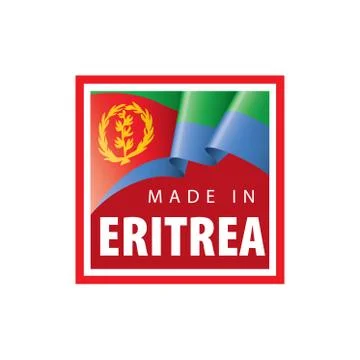 Eritrea flag, vector illustration on a white background Stock Illustration