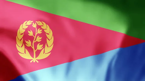 Eritrea flag is waving 3D seamless loop animation footage 4k. Stock-Footage 256156856