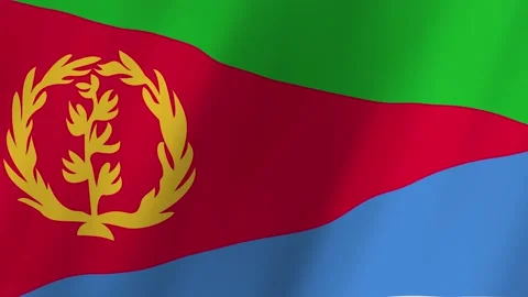 Eritrea flag waving animation Stock Footage 220388400