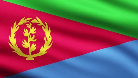 Eritrea Flag Waving Animation Full Screen Background Stock Footage 267766560