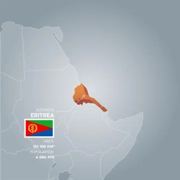 Eritrea information map. Stock Illustration