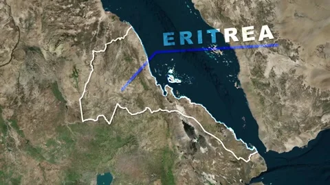 Eritrea Map Animation Stock Footage 273307588